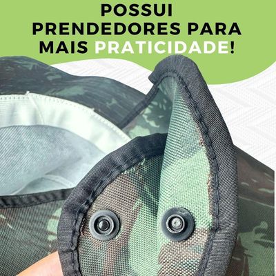 Kit 10 Chapéus Australianos Camuflados Pescador Pesca Sol Proteção Nuca Pescoço