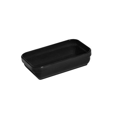 Travessa Cheff Retangular 250ml Preta Em Policarbonato Linha Profissional Cook Vem