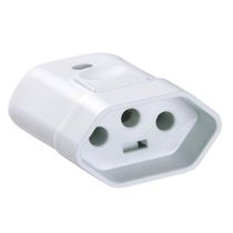 Kit 4 Plugue Femea 2P+T 10 A 250 V Tramontina Branco