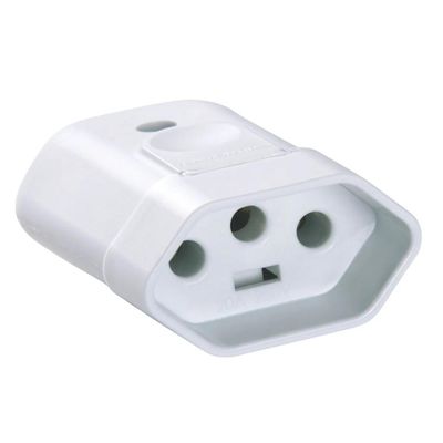 Kit 4 Plugue Femea 2P+T 10 A 250 V Tramontina Branco