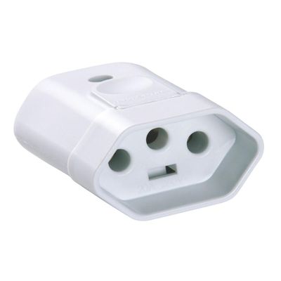 Kit 12 Plugue Femea 2P+T 10 A 250 V Tramontina Branco