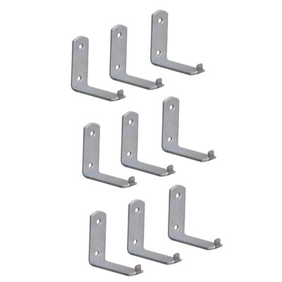 Kit 9 Suporte Para Extintor de Incêndio Chapa L 2 Furo 6x5cm