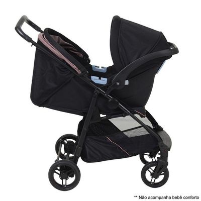 Carrinho de Bebê Burigotto Lui de 0 até 15kg para Passeio Rosê