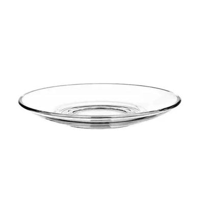 Jogo 4 Xícaras De Café De Vidro Com Pires Transparente Em Casa Tem 80ml