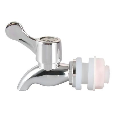 Kit 10 Torneiras Para Suqueira Dispenser Plástico Prata Luxo Filtro Com Vedação