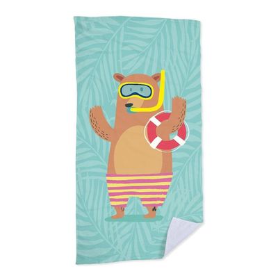 Toalha De Praia Swimming Bear  criativas e clássicas