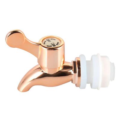 Kit 2 Torneiras Para Suqueira Dispenser Plástico Rosé Gold Luxo Filtro Com Vedação