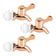 Kit 3 Torneiras Para Suqueira Dispenser Plástico Rosé Gold Luxo Filtro Com Vedação