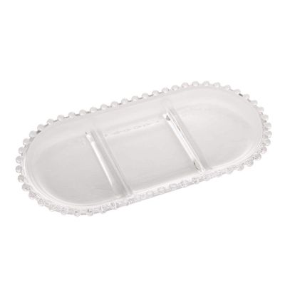 Petisqueira Oval Pearl De Cristal C-3 Divisões Wolff