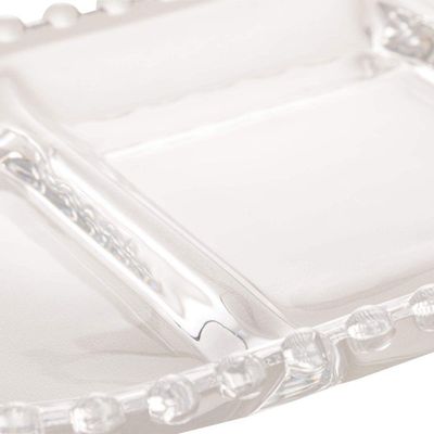 Petisqueira Oval Pearl De Cristal C-3 Divisões Wolff