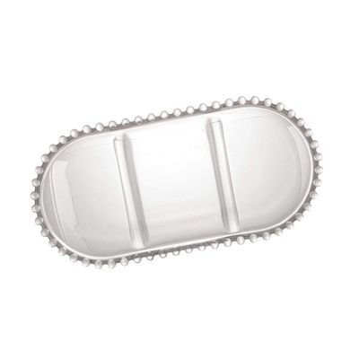 Petisqueira Oval Pearl De Cristal C-3 Divisões Wolff