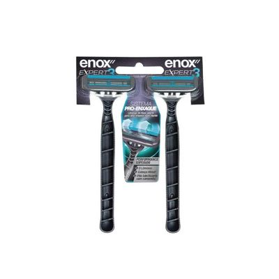 Kit 6 Aparelho De Barbear Descartável Barbeador 3 Lâminas Enox Expert