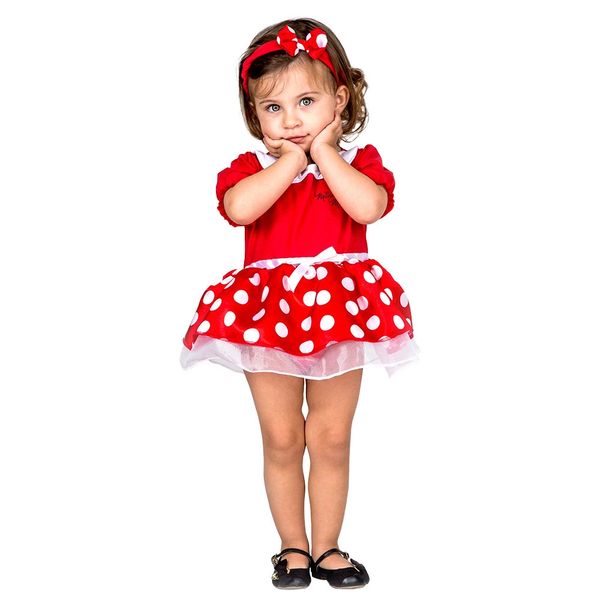Fantasia Regina Festas Baby Minnie Tamanho Único