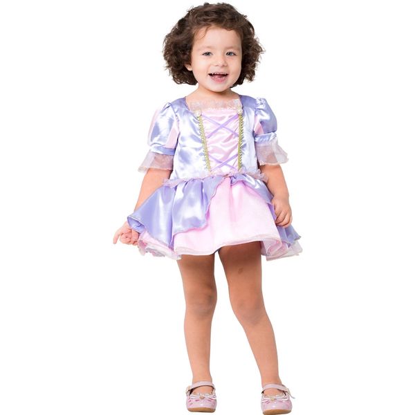 Fantasia Regina Festas Baby Rapunzel Tamanho Único