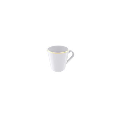 Xícara Café Filetada Tramontina Elisa em Porcelana com Borda Dourada 70 ml
