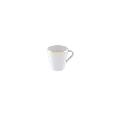 Xícara Café Filetada Tramontina Elisa em Porcelana com Borda Dourada 70 ml