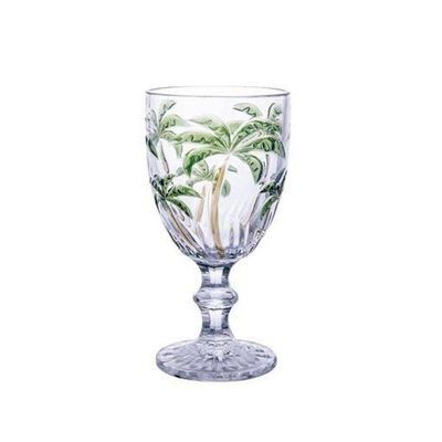 Jogo 6 Taças Vidro Palm Tree 310ml Transparente Class Home