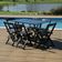 Kit 6 Conjuntos Dobrável 120 X 70 Com 6 Cadeiras Preto - M.b Móveis