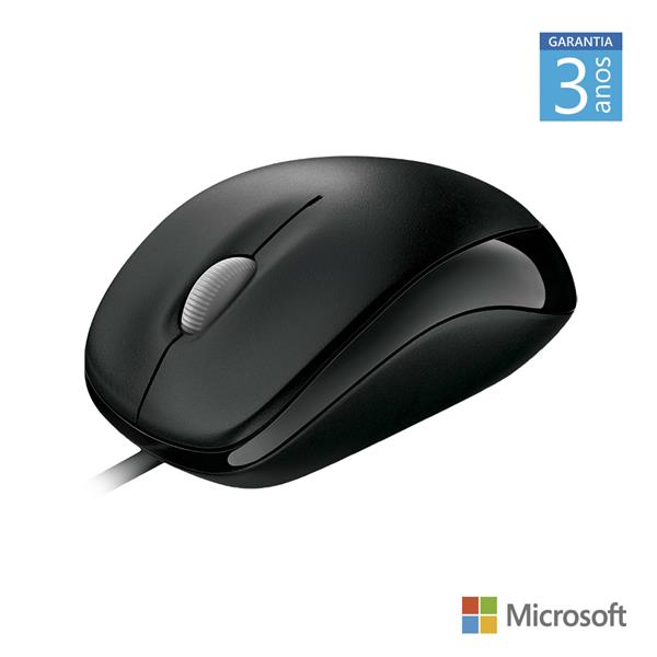 Mouse Com Fio Compact USB Preto Microsoft - U8100010 U8100010