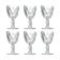 Kit 6 Taças De Vidro Para água Diamante Transparente Emcasatem 340ml