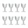 Kit 8 Taças De Vidro Para água Diamante Transparente Emcasatem 340ml