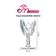 Kit 12 Taças De Vidro Para água Diamante Transparente Emcasatem 340ml