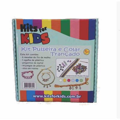 Kit Pulseira e Colar Trançado - Kits for Kids
