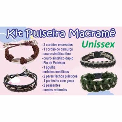 Kit Pulseira Macramê Unissex - Kits for Kids