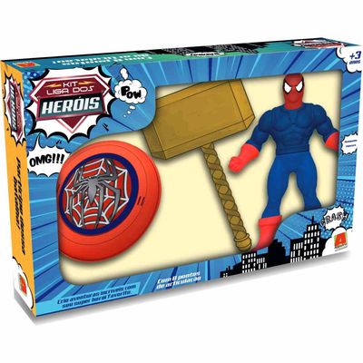 Kit Liga dos Heróis - Boneco Aranha - Algazarra