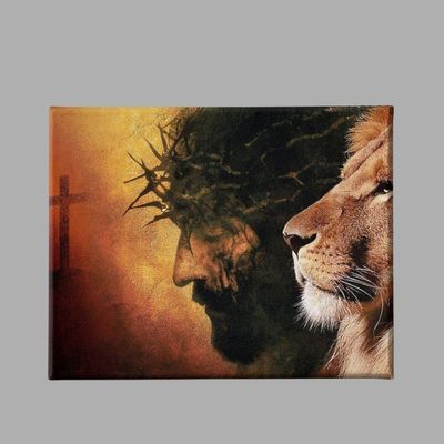 Quadro Decorativo - A Força De Jesus E O Poder Do Leão