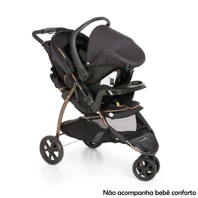Carrinho de Bebê para Passeio Galzerano Cross Trail 1450 de 0 Meses até 15 kg - Preto e Cobre