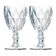 Jogo 2 Taças De Vidro Diamond Diamante Transparente 300ml água Class Home