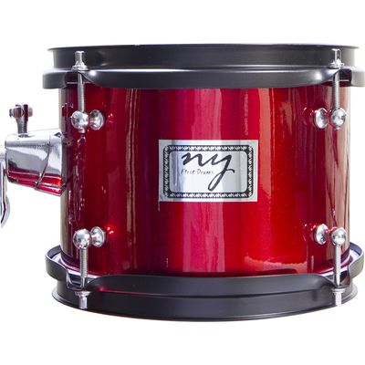 Bateria Acústica Infantil Junior 2T Vermelha com Banco New York