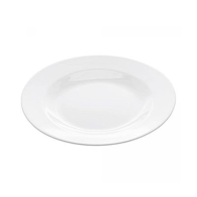 Jogo 2 Pratos Raso De Melamina Basic Branco 25cm Lyor