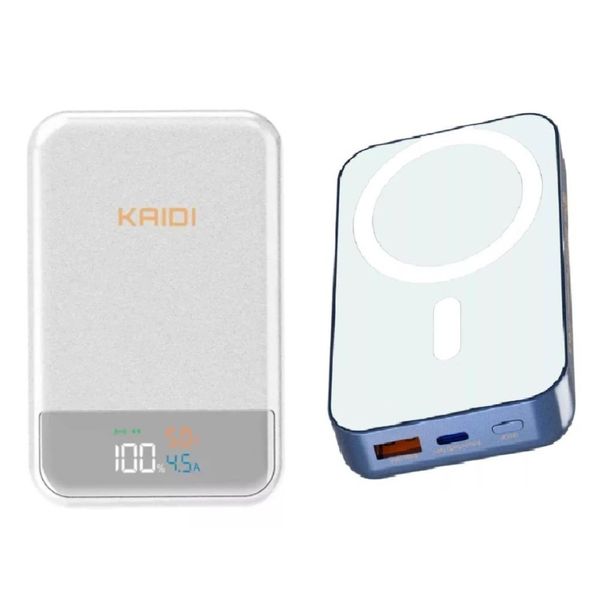 Power Bank Portátil Magnético Magsafe Turbo 10.000mah Kaidi Branca