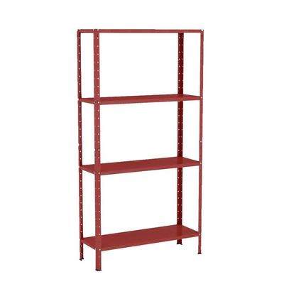 Estante Aço 4 Prateleiras Eaf006 Vermelha