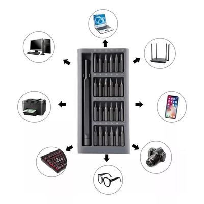 Kit Chave De Fenda Magnética Pc Desmontagem Notebook 25 Em 1