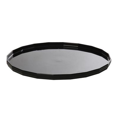 Bandeja Elegance Redonda Aro 30 Preta Em Policarbonato Linha Profissional Cook Vem