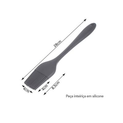 Pincel Culinario Silicone Utensilio de Cozinha Verde 1un