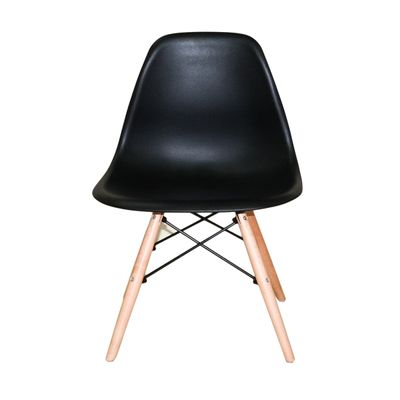 Conjunto 4 Cadeiras Charles Eames Eiffel Concha Fixa - PRETO