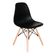 Conjunto 4 Cadeiras Charles Eames Eiffel Concha Fixa - PRETO