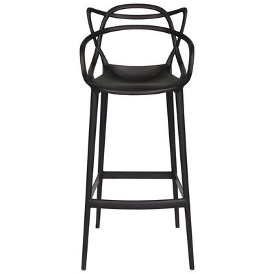 Kit - 3 X Banquetas Médias Masters Allegra - 66 Cm - Preto
