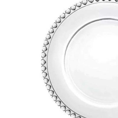 Jogo 8 Pratos De Sobremesa De Cristal Coração 20cm Lyor