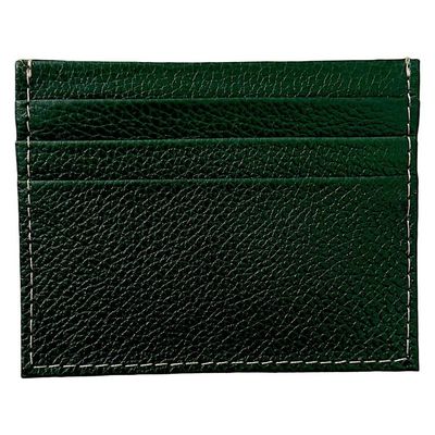 Porta Cartão Slim Em Couro Esmeralda