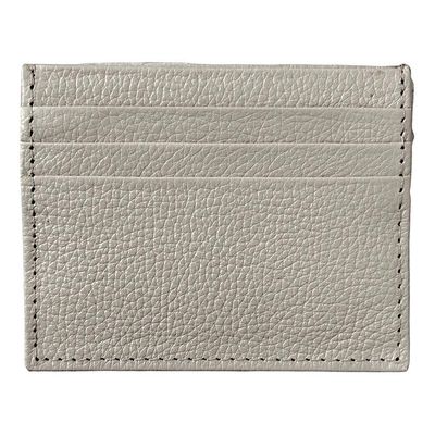 Porta Cartão Slim Em Couro Offwhite