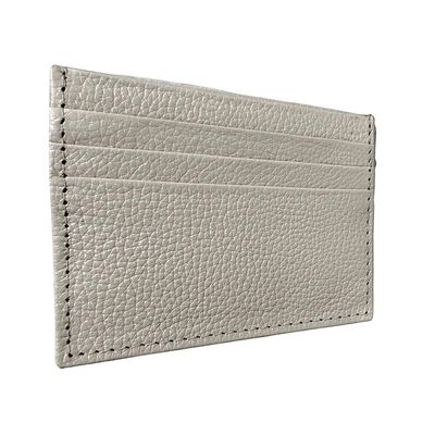 Porta Cartão Slim Em Couro Offwhite