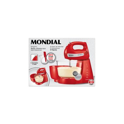 Batedeira Mondial Bella Massa B-29 Vermelha - 250W 127V