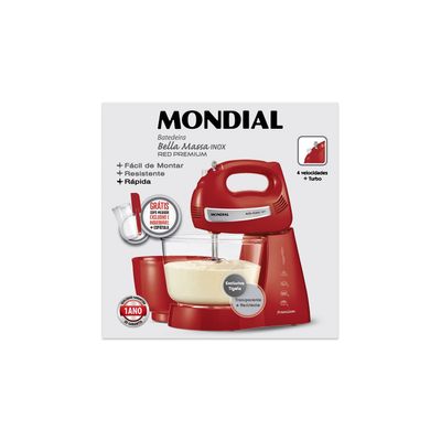 Batedeira Mondial Bella Massa B-29 Vermelha - 250W 127V