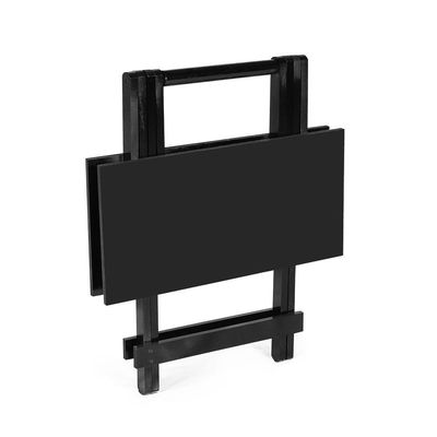 Kit 4 Conjuntos Dobráveis 70 X 70 Com 4 Cadeiras Dobráveis Preto - M.b Móveis