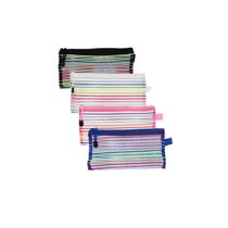 Envelope Malote Le com Zíper com Listras Coloridas 105x148mm Estampas Diversas - Item Sortido